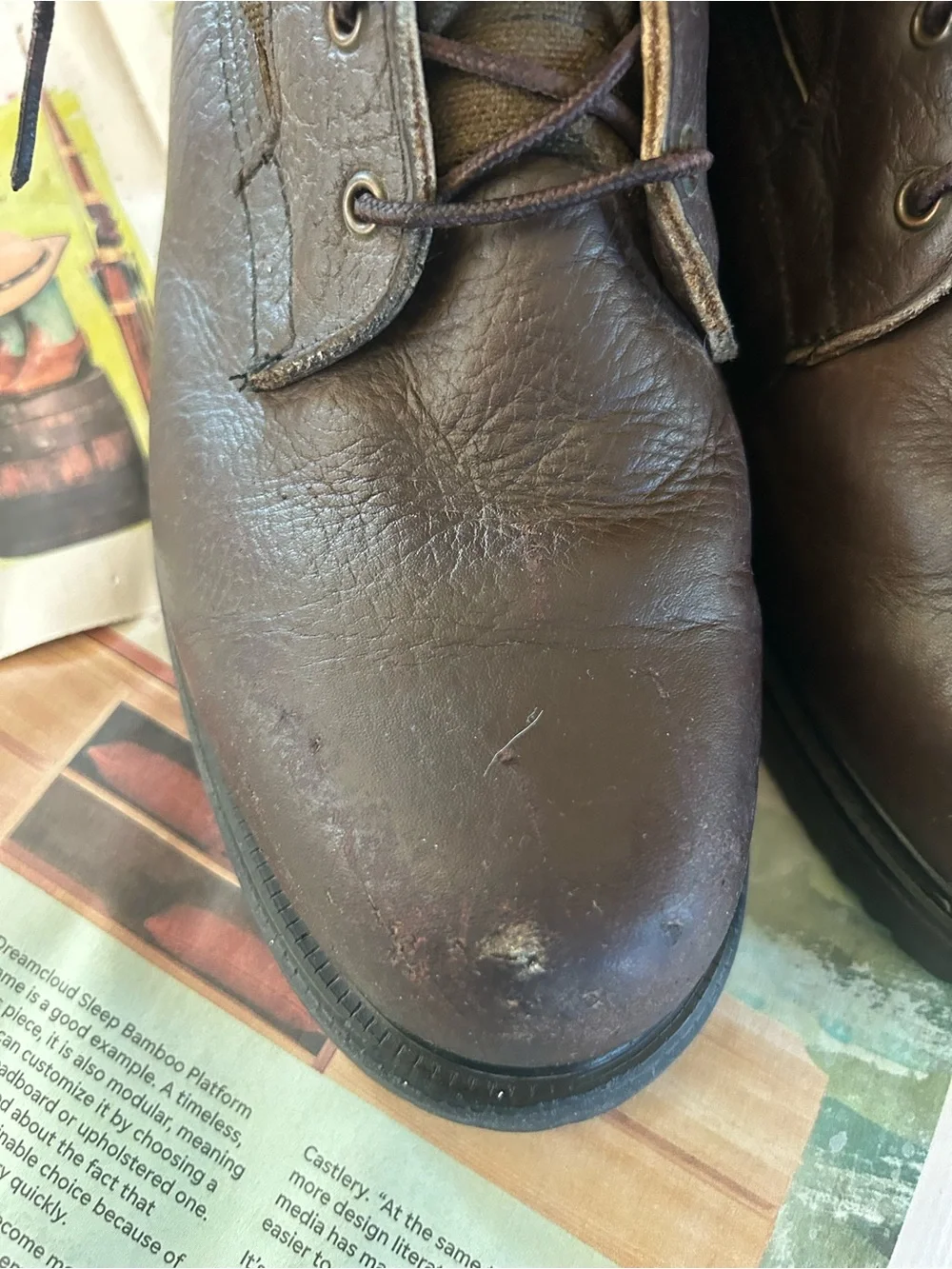 BROWNING SIZE 8.5 MENS LEATHER LACE UP HEAVY DUTY DURABLE WORK BOOT steel Toe